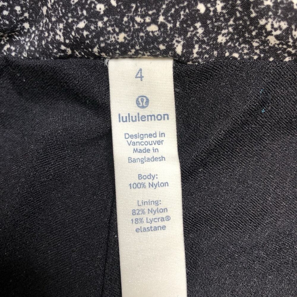 Lululemon Here To Move Jacket Sz 4 Luminesce Splatter White Black Hoodie LW4AMYS - Picture 5 of 12